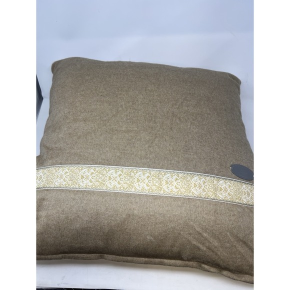 Glass Beaded Pillow By Elizabeth Phillips Handmade Rare New With Tags 22x22 - Picture 8 of 10